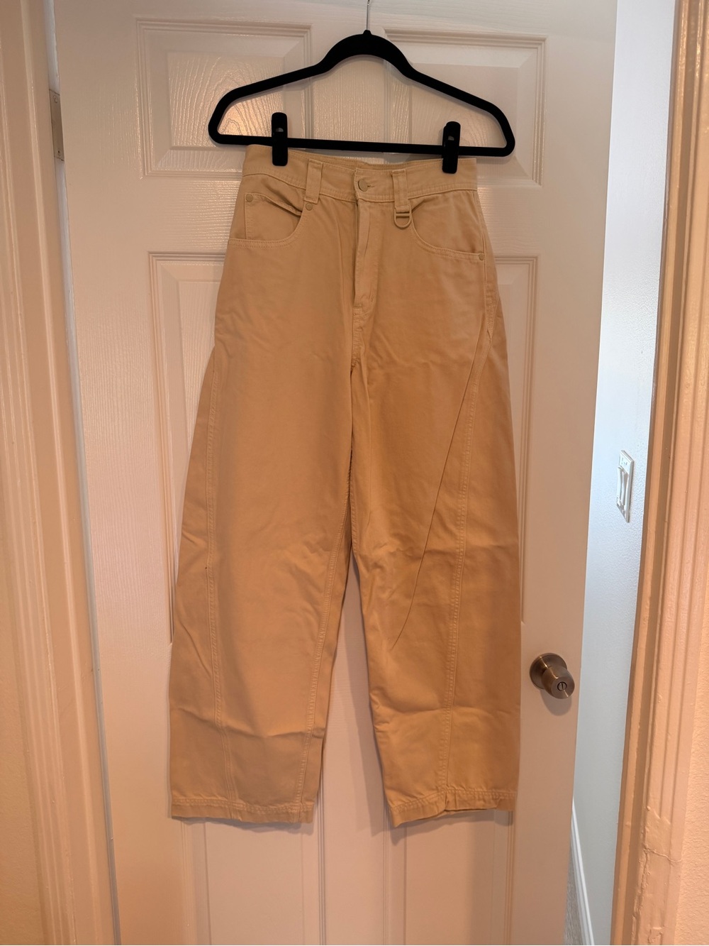 Gap x Beis Cream high rise barrel Jeans